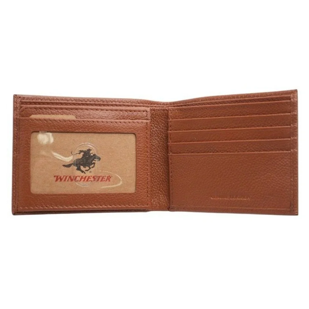 Winchester Bi Fold Wallet Brown Leather New with Tags Classic Western Style‎